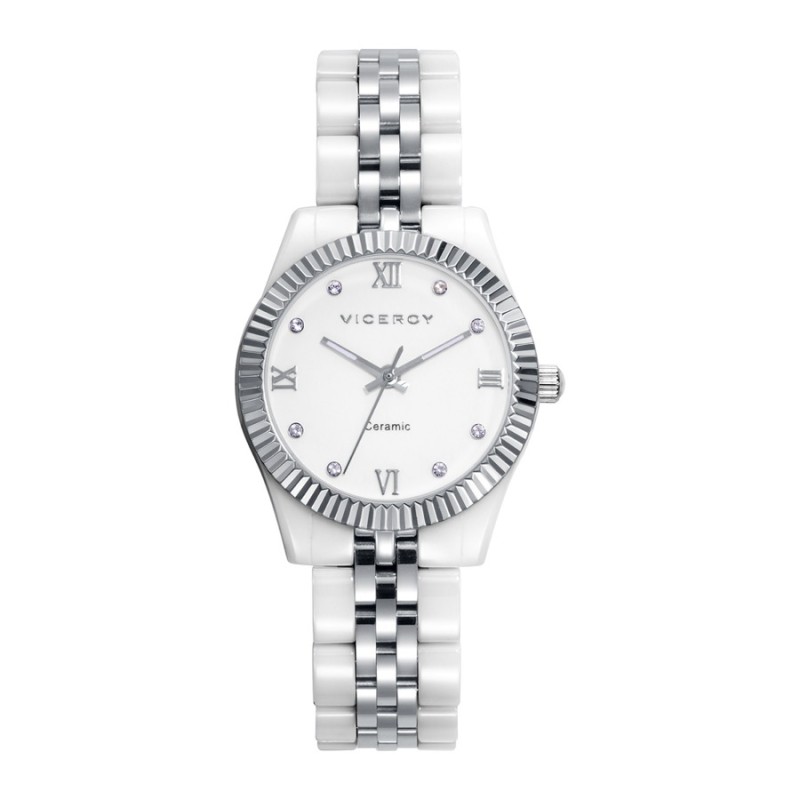 Viceroy 41124-03 Women's Sport Watch White Ceramic & Steel