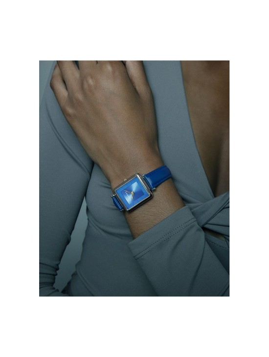 Viceroy 401238-37 Women's Watch Steel Gold Plated Blue Leather