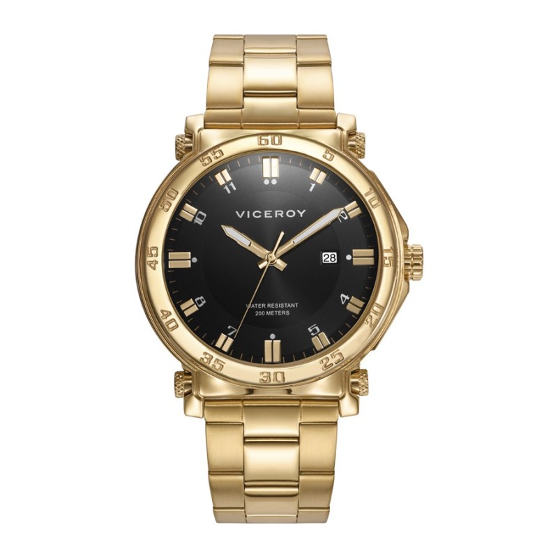 Reloj Viceroy 401277-57 Hombre acero con baño IP dorado y esfera negra