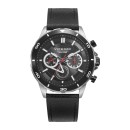 Viceroy Watch 46845-57 Men’s Steel with Black Aluminum Bezel and Black Leather Strap