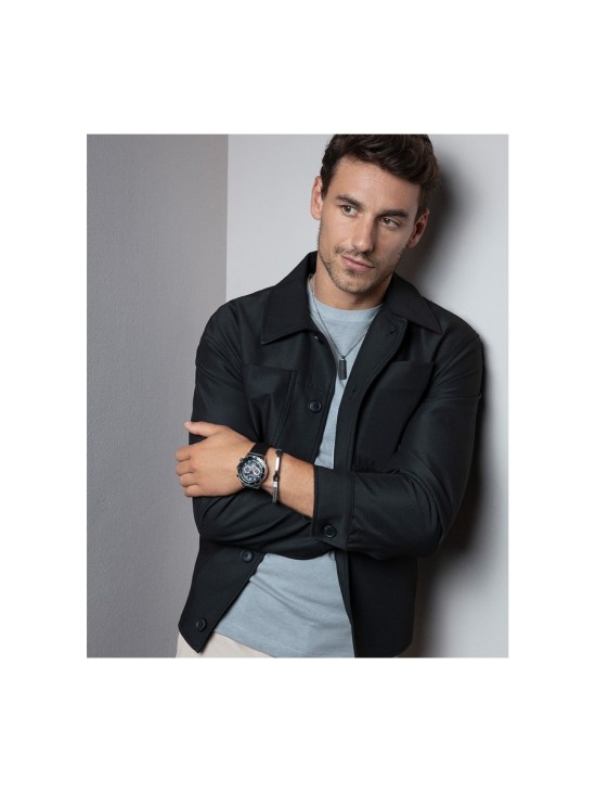 Viceroy 46845-57 Men's Watch Steel & Leather Black Bezel