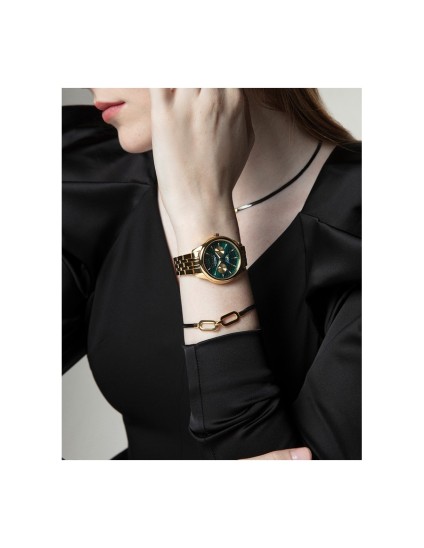 Viceroy 401236-65 Women's Gold IP Steel Watch with Green Dial