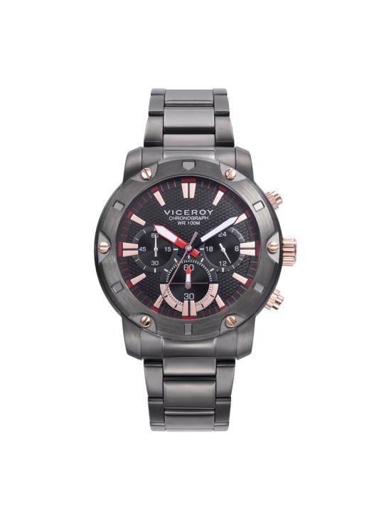 Viceroy 401275-57 Men's Grey IP Steel Chronograph Watch