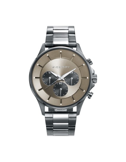 Viceroy 42391-17 Men's Gray IP Steel Multifunction Watch Elegant