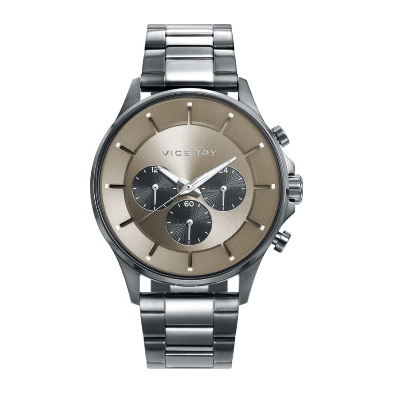 Viceroy 42391-17 Men's Gray IP Steel Multifunction Watch Elegant
