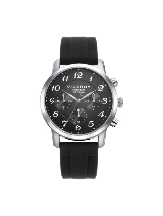 Viceroy 41147-55 Men's Steel Watch with Black Strap