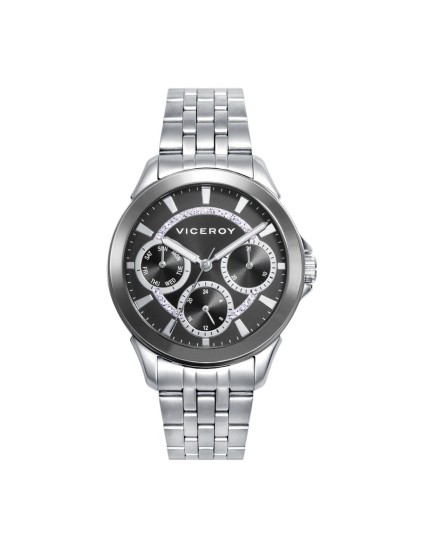 Reloj Viceroy 401198-57 Mujer Acero Multifunción Esfera Negra