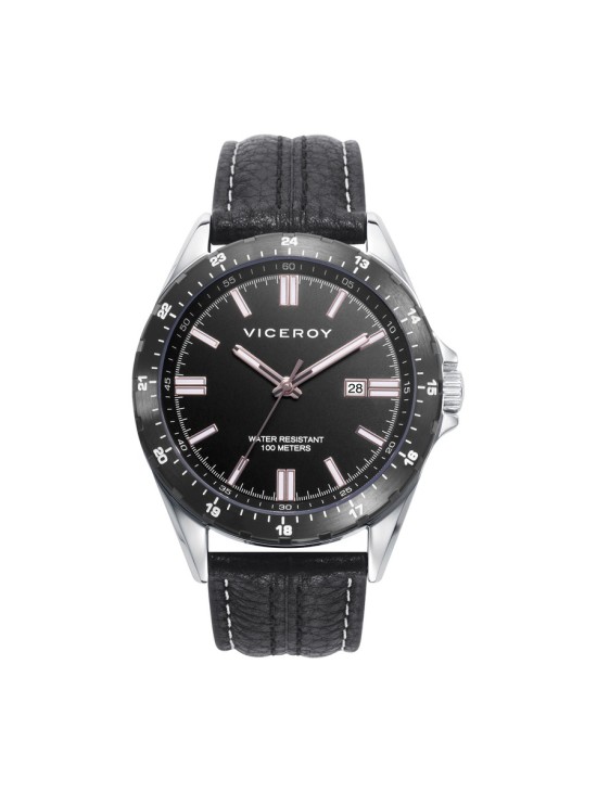 Reloj Viceroy Magnum 401297-53 Hombre Acero y piel negra