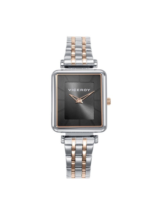 Relógio Viceroy 401240-57 Mulher Aço IP Rosa e Mostrador Preto