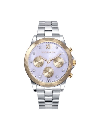 Reloj Viceroy 401164-83 Mujer Acero con bisel dorado