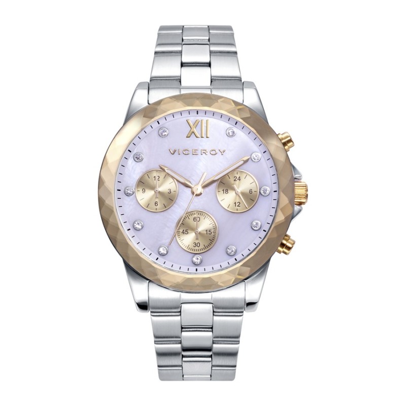 Reloj Viceroy 401164-83 Mujer Acero con bisel dorado