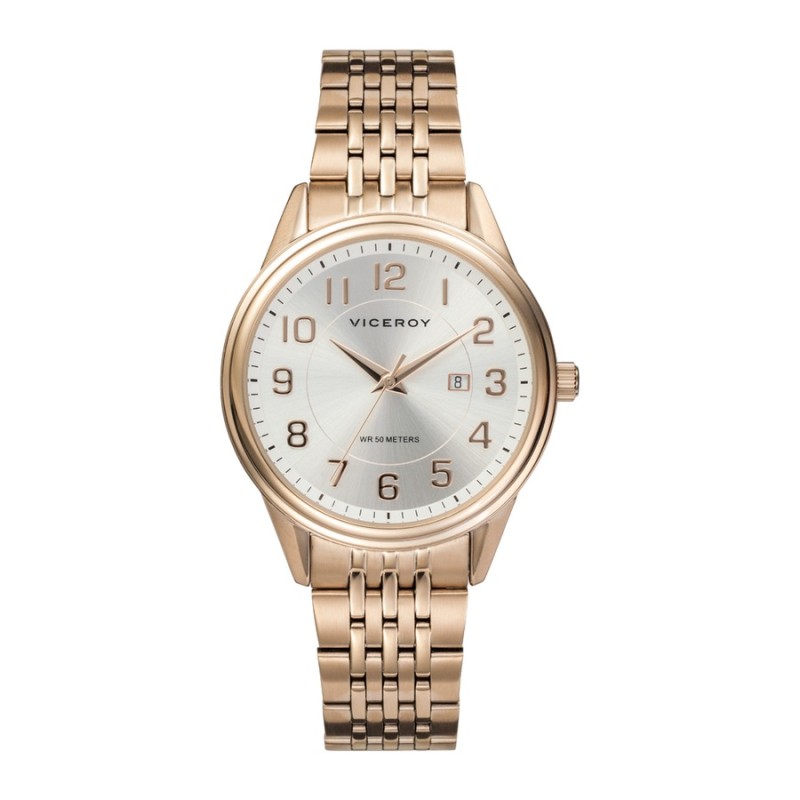 Relógio Viceroy 401072-85 Mulher Aço IP Rosa com Mostrador Prateado