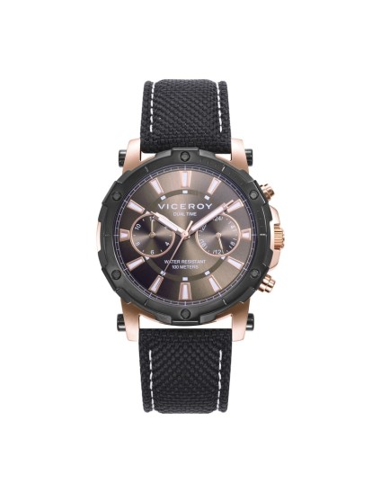 Reloj Viceroy 401315-47 Hombre acero baño rosa y nylon negro