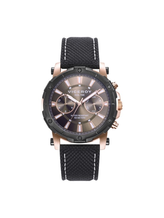 Reloj Viceroy 401315-47 Hombre acero baño rosa y nylon negro