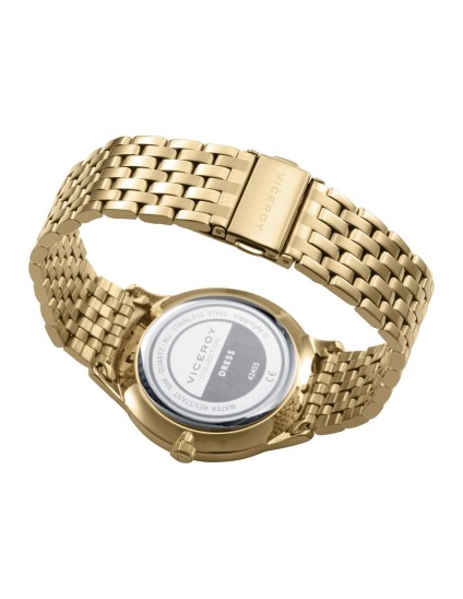 Reloj Viceroy 42455-63 Hombre en acero con baño dorado y esfera verde