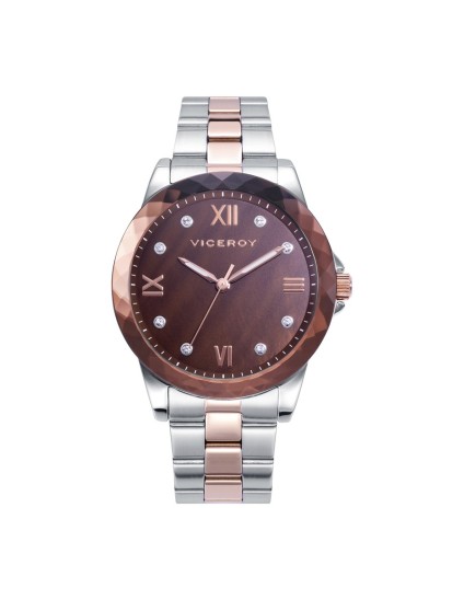Viceroy 401162-43 Women's Bicolor Stainless Steel Watch IP Rose