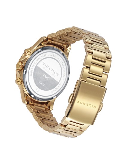 Relógio Viceroy 42434-63 Mulher Aço com Banho Dourado Elegante
