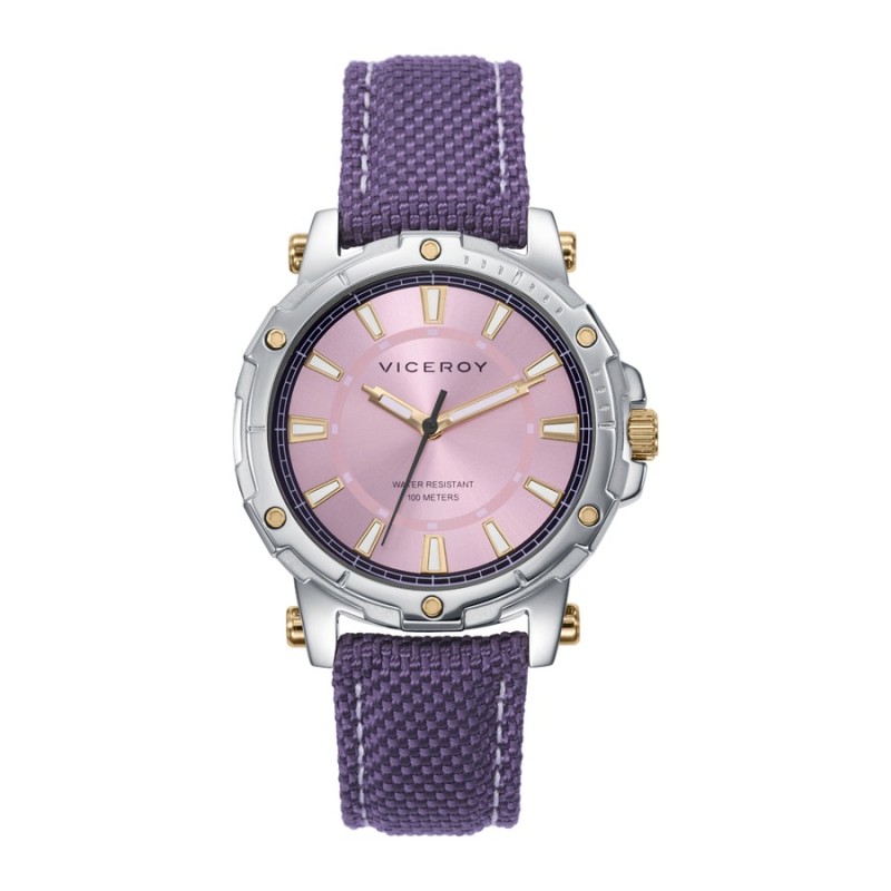 Relógio Viceroy 401178-77 Mulher Aço e Nylon Roxo