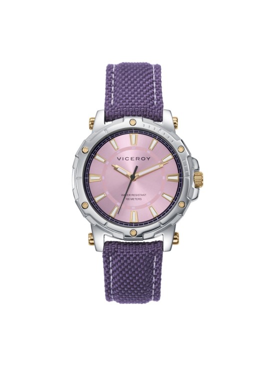 Relógio Viceroy 401178-77 Mulher Aço e Nylon Roxo