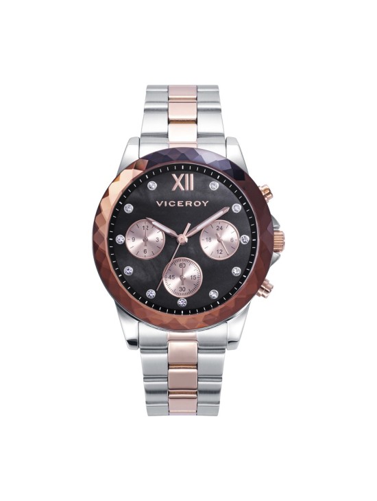 Viceroy 401164-73 Women's Two-Tone Steel Watch with Rose IP