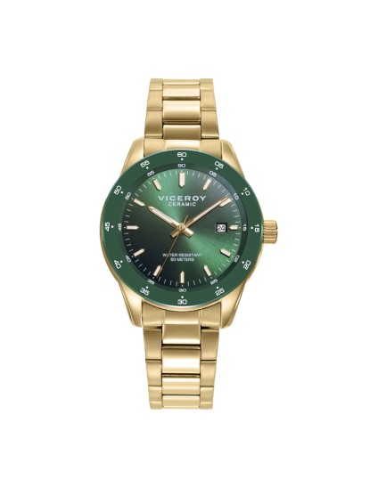 Viceroy 401246-67 Women's Watch Gold IP Steel & Ceramic