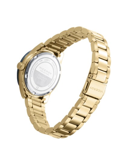 Viceroy 401246-67 Women's Watch Gold IP Steel & Ceramic