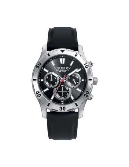 Relógio Viceroy 401133-57 Homem Aço Cronógrafo Correia Preta