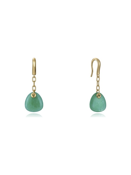 Brincos Sra Jewels 13172E100-42 Prata de Lei com banho de ouro