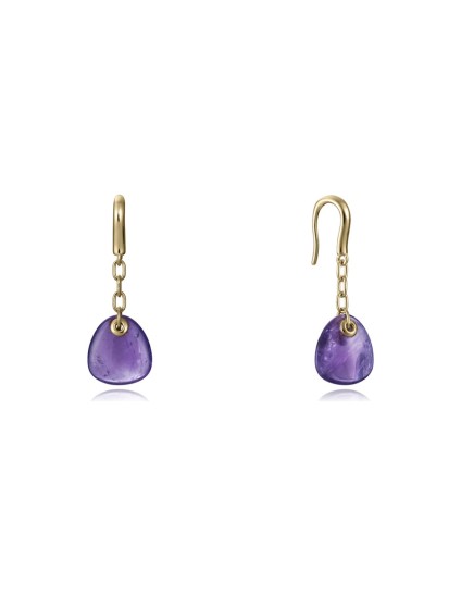 Brincos Sra Jewels 13172E100-47 Prata com banho de ouro mulher