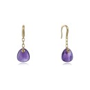 Sra Jewels 13172E100-47 Women's Earrings Sterling Silver with Gold Plating