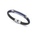 Viceroy Magnum 14063P01013 Men's Bracelet Steel with Black and Blue Leather