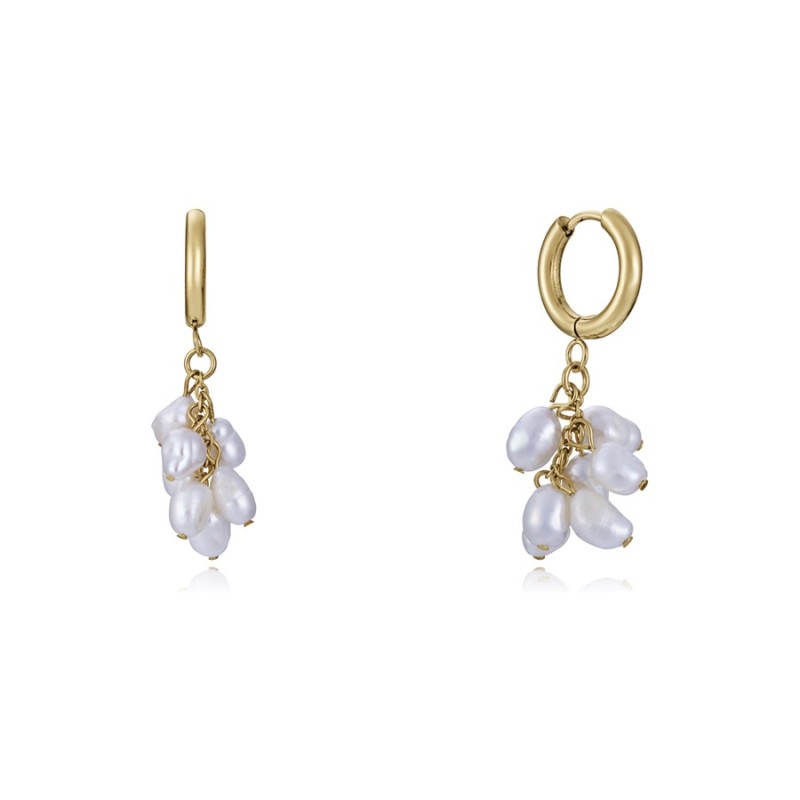 Viceroy Women's Earrings 14092E01012 Gold Plated Steel with Pearls