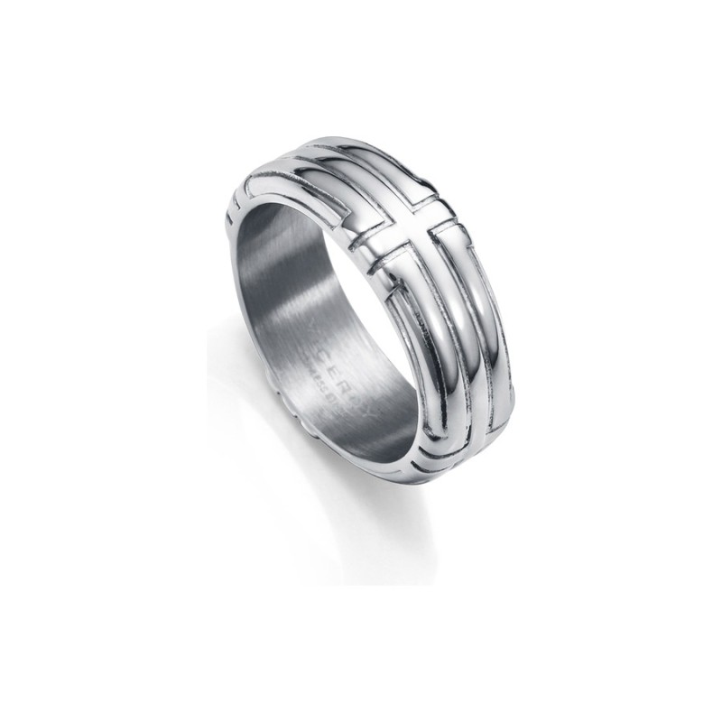 Viceroy Men's Stainless Steel Ring 14113A02000 Silver Shine