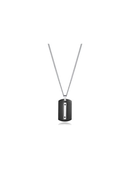 Viceroy Men's Necklace 14114C01010 Black IP Steel Bicolor Plate