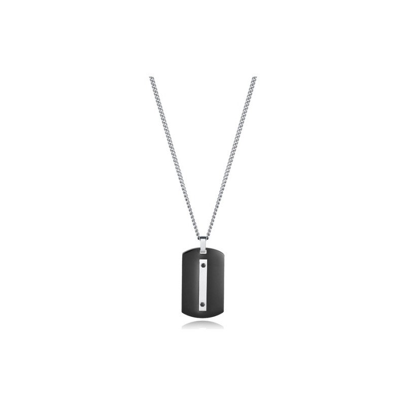 Viceroy Men's Necklace 14114C01010 Black IP Steel Bicolor Plate