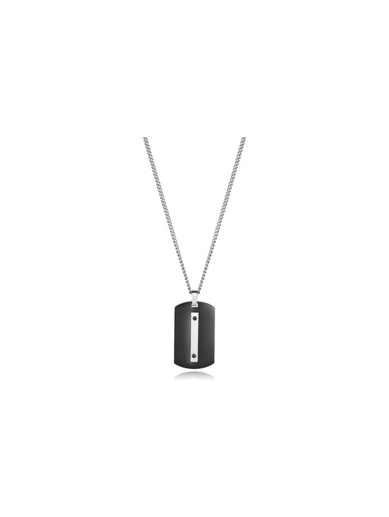 Viceroy Men's Necklace 14114C01010 Black IP Steel Bicolor Plate