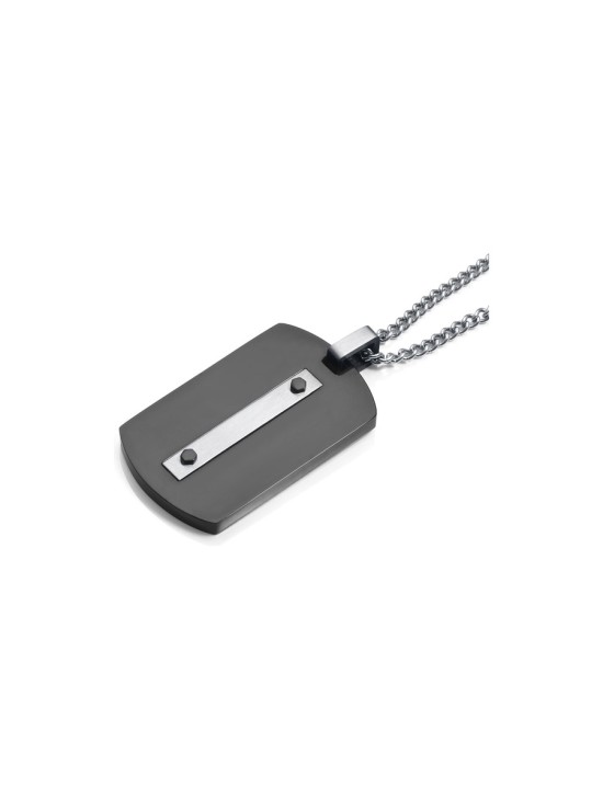 Viceroy Men's Necklace 14114C01010 Black IP Steel Bicolor Plate