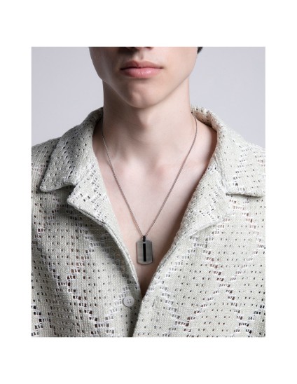 Viceroy Men's Necklace 14114C01010 Black IP Steel Bicolor Plate