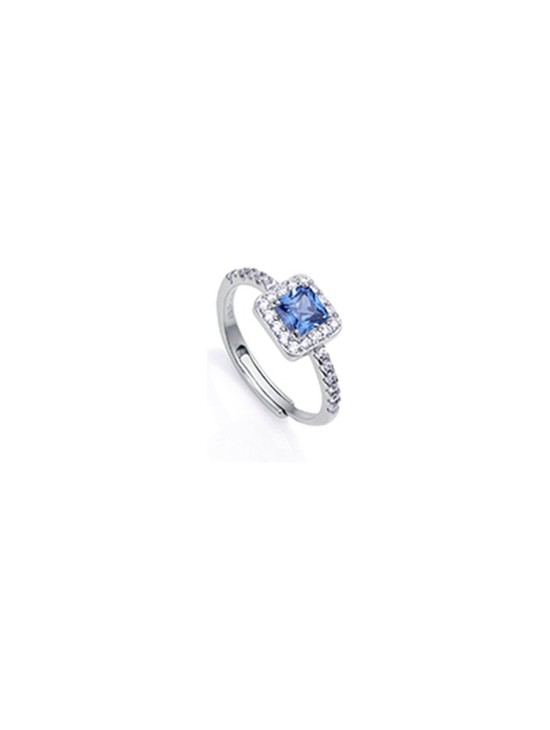 Anillo Viceroy 13154A013-33 Plata De Ley con circonita azul mujer