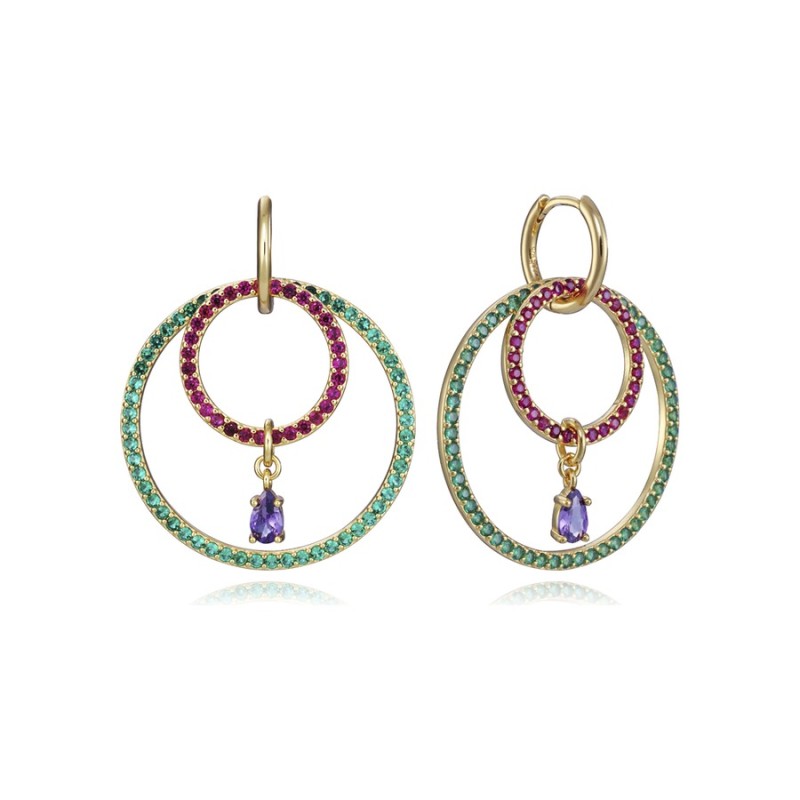 Pendientes Sra Jewels 13167E100-39 Mujer Plata de Ley baño de oro