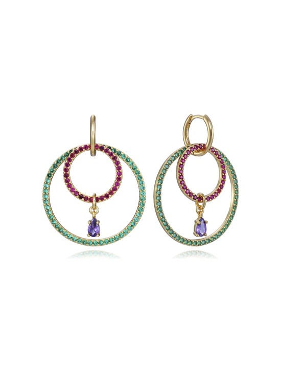Pendientes Sra Jewels 13167E100-39 Mujer Plata de Ley baño de oro