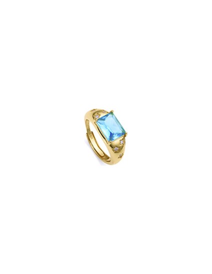 Anillo Sra Jewels 13169A015-53 mujer plata de ley baño de oro azul