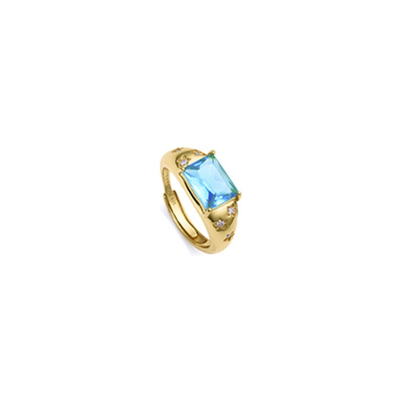 Anillo Sra Jewels 13169A015-53 mujer plata de ley baño de oro azul
