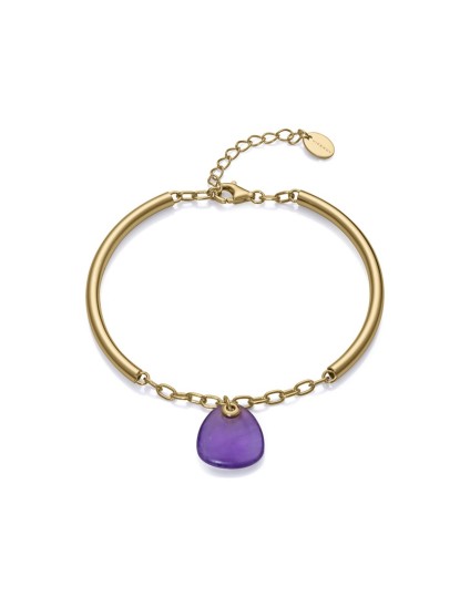 Pulsera Viceroy 13172P100-47 mujer plata de ley baño oro amatista