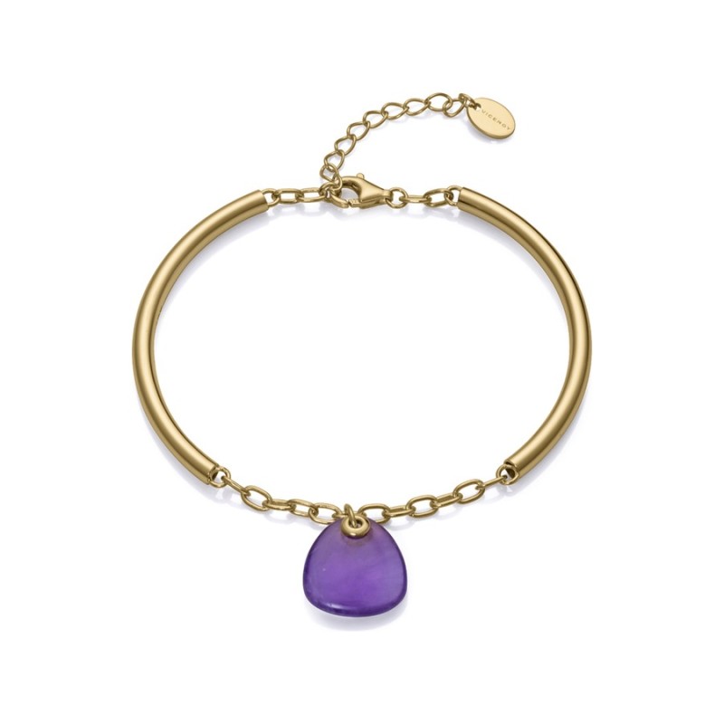 Viceroy 13172P100-47 Women's Sterling Silver Gold Amethyst Bracelet