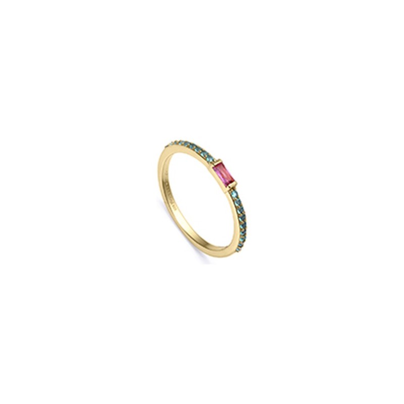 Anillo Viceroy 13173A012-39 Mujer Plata de Ley baño de oro y circonitas