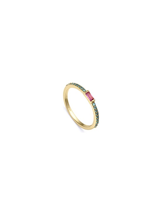 Anillo Viceroy 13173A012-39 Mujer Plata de Ley baño de oro y circonitas