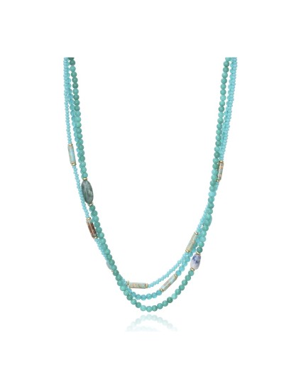 Collar Viceroy 14022C09014 Mujer Acero IP dorado y piedras turquesa
