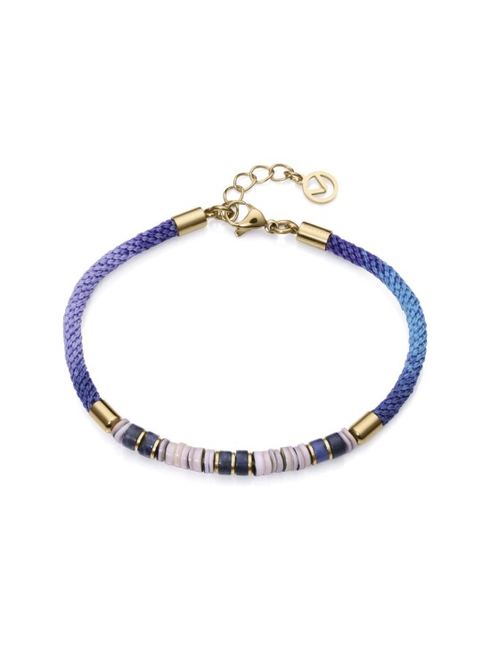 Pulsera Viceroy Kiss 14039P01013 Mujer en acero con baño IP dorado y cordón