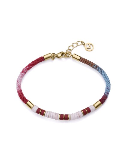 Pulsera Viceroy Kiss 14039P01017 Mujer Acero IP Dorado y Cordón